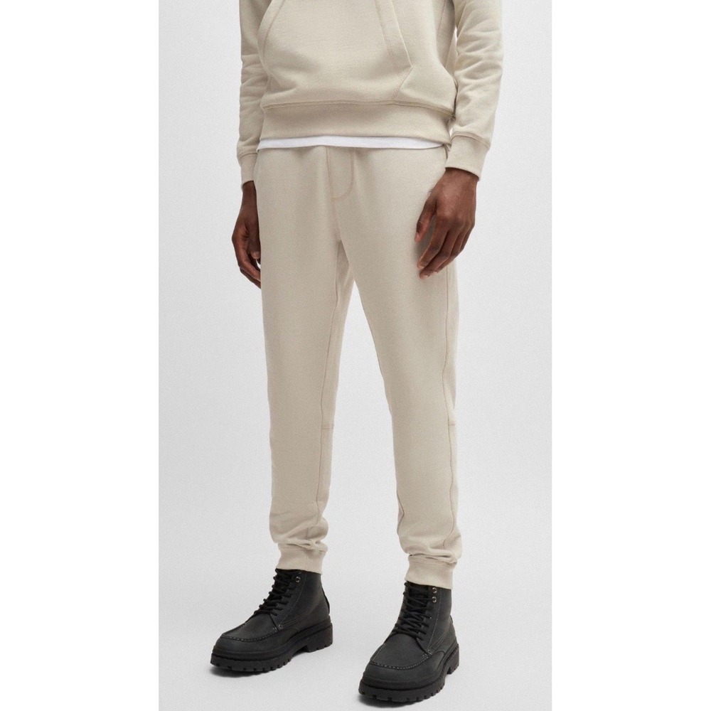 HUGO BOSS Westart Slim Fit French Terry Joggers Beige‎ Mens Size XL sweat pants